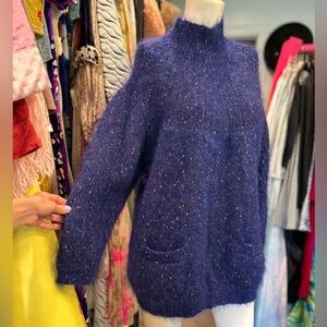 Vintage Royal Blue Mohair Sweater